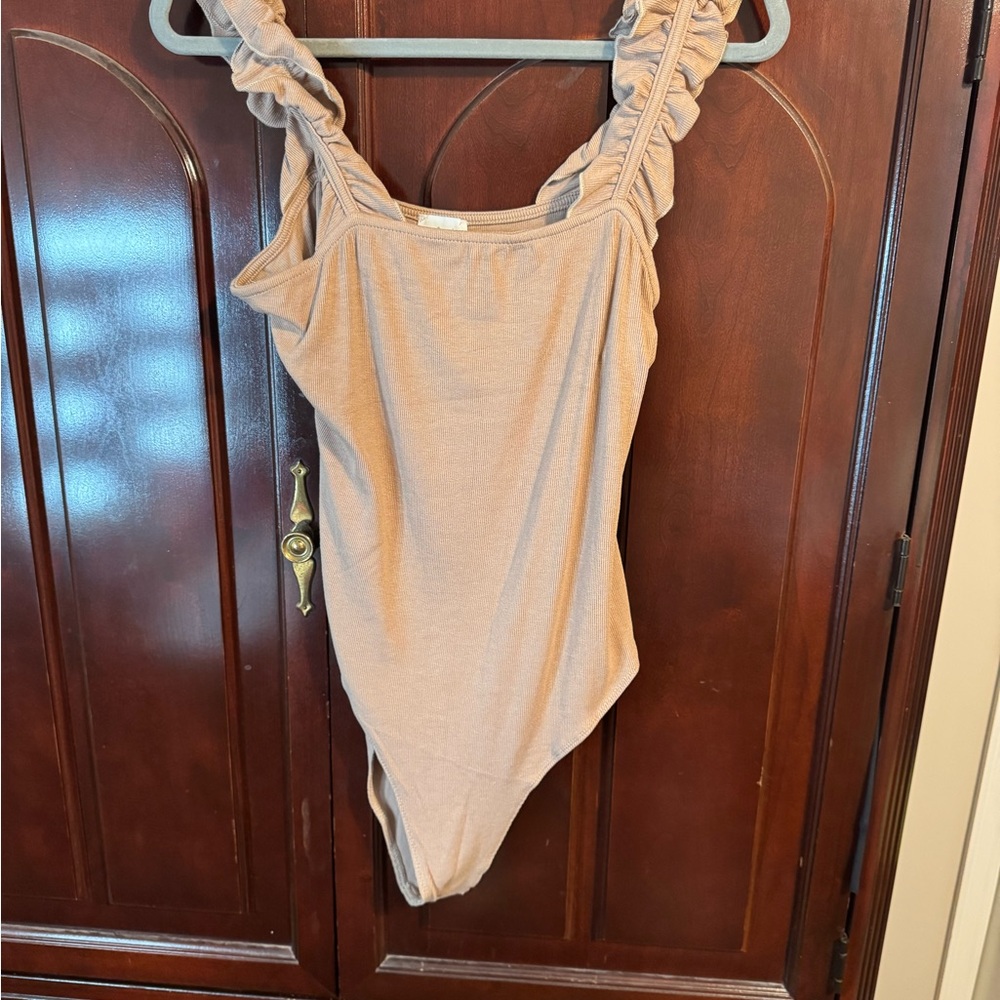 Ruffled Tan Women's Top